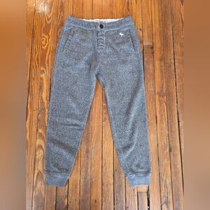 Abercrombie & Fitch Men's Gray Herringbone Jogger Sweatpants